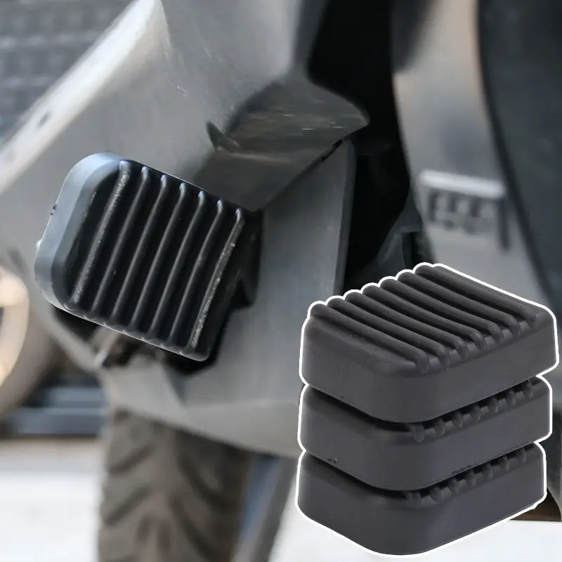 Motorcycle Universal Side Support Angle Bracket Black Rubber AntiSlip Floor Mat Footrest Base Bracket Pad Motorcycle Accessories
