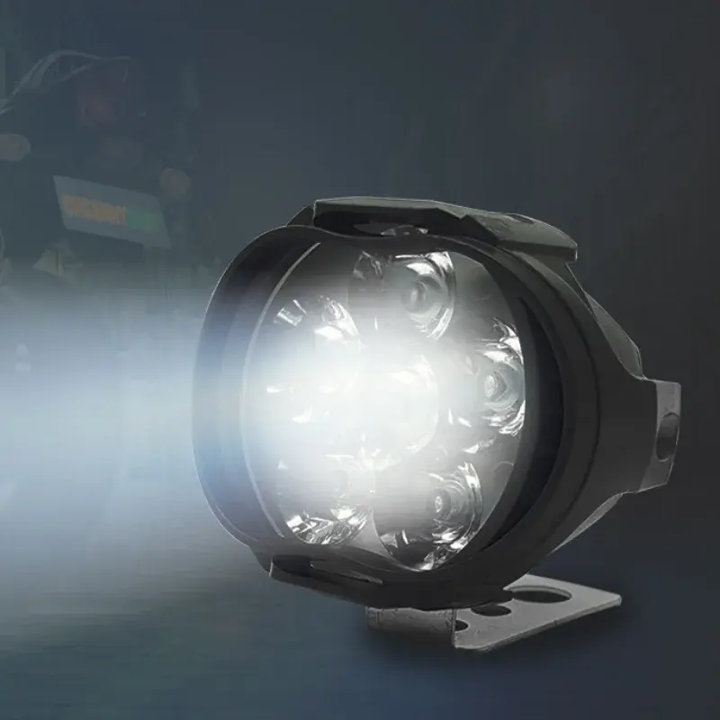 1 Set High Brightness 6 LED Motorcycle Headlight Car Auxiliary Headlight Fog Lamp Motorcycle Headlight Control Switch