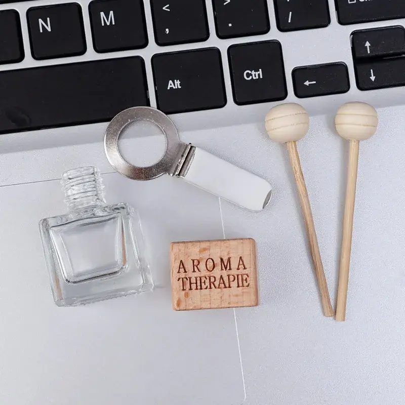 8ml Car Air Vent Perfume Bottle Auto Air Freshener Bottle Outlet Perfume Clip Diffusion Jar Car Charm Interior Accessories1-5pcs