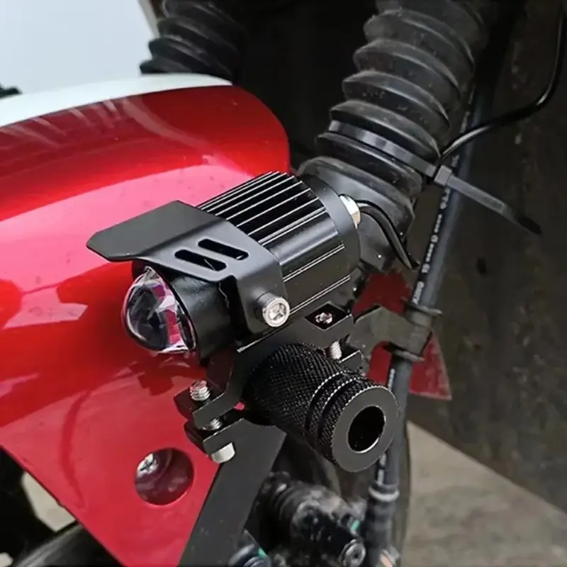 1/2 Sets Motorbike Mudguard Spotlight Brackets LED Headlight Support Base M8/M6 External Modification Aluminum Alloy Stands