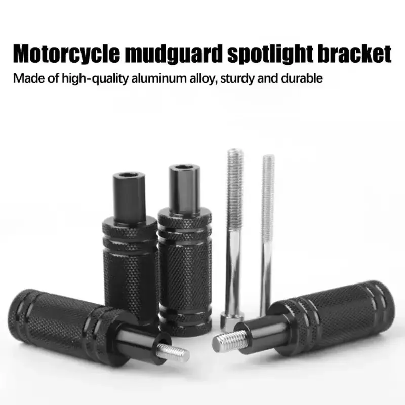 1/2 Sets Motorbike Mudguard Spotlight Brackets LED Headlight Support Base M8/M6 External Modification Aluminum Alloy Stands