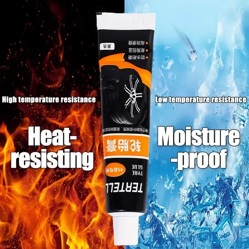 60ml Waterproof High Temperature Resistant Tyre Repair Liquid Black Strong Rubber Glues Adhesive Glue Automotive Repairs Tools