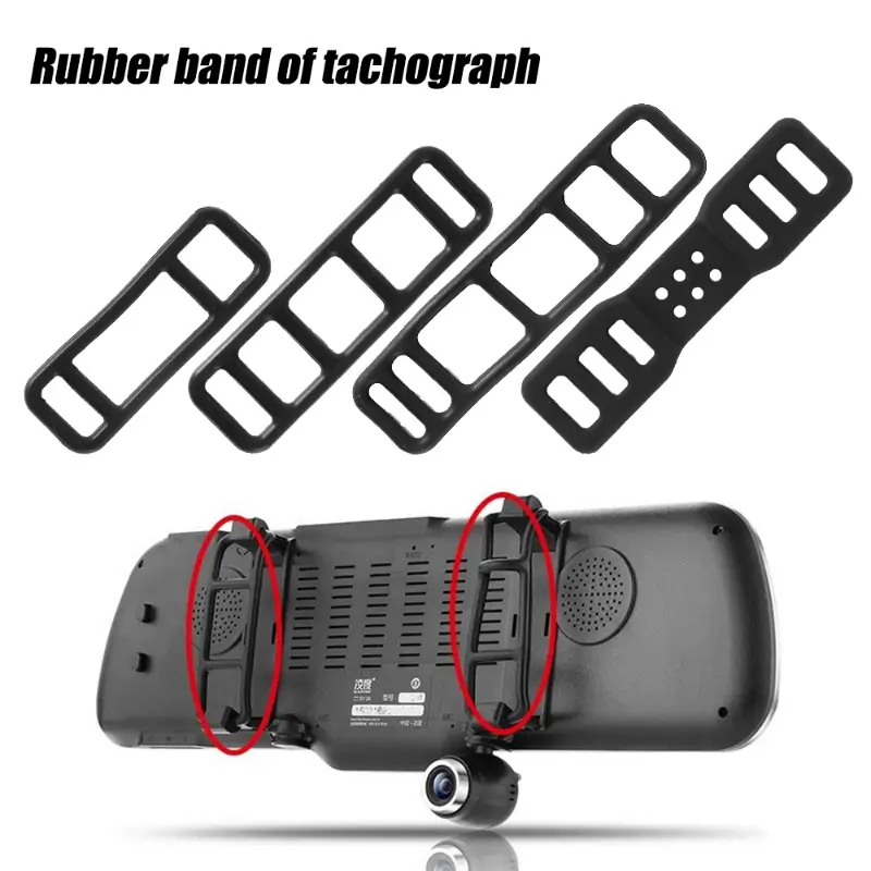 Universal Car Silicone Cable Tie Wrap Car Rearview Mirror Driving Recorder Fixed Bandage Auto Cable Fastening Zipper Strap
