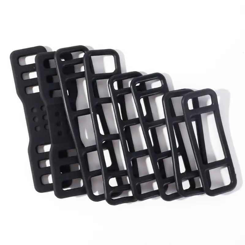 Universal Car Silicone Cable Tie Wrap Car Rearview Mirror Driving Recorder Fixed Bandage Auto Cable Fastening Zipper Strap