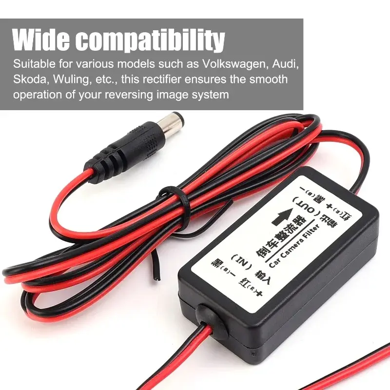 Car Reversing Camera Rectifier Parking Reverse Rear View Camera Tools Anti-interference DC Capacitor Connectors Auto Accessories
