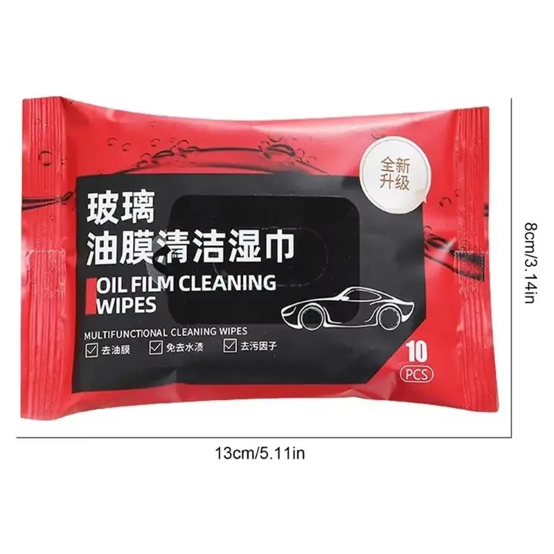 1-5packs Auto Glass Cleaning Oil Film Removing Wet Wipes Convenient Windscreen Oil Film Remover Car Glass Quickly Washing Tool