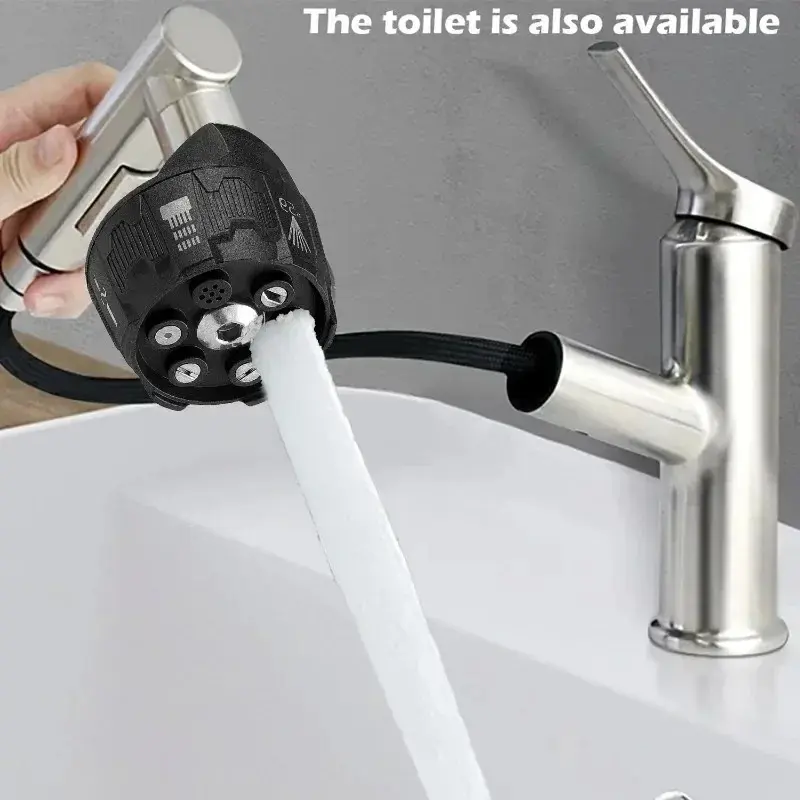 Universal  New Black And Green Multi-function 6 in 1 Car Wash Nozzle High Cleaner Gun Water Pressure Cordless Washer Parts