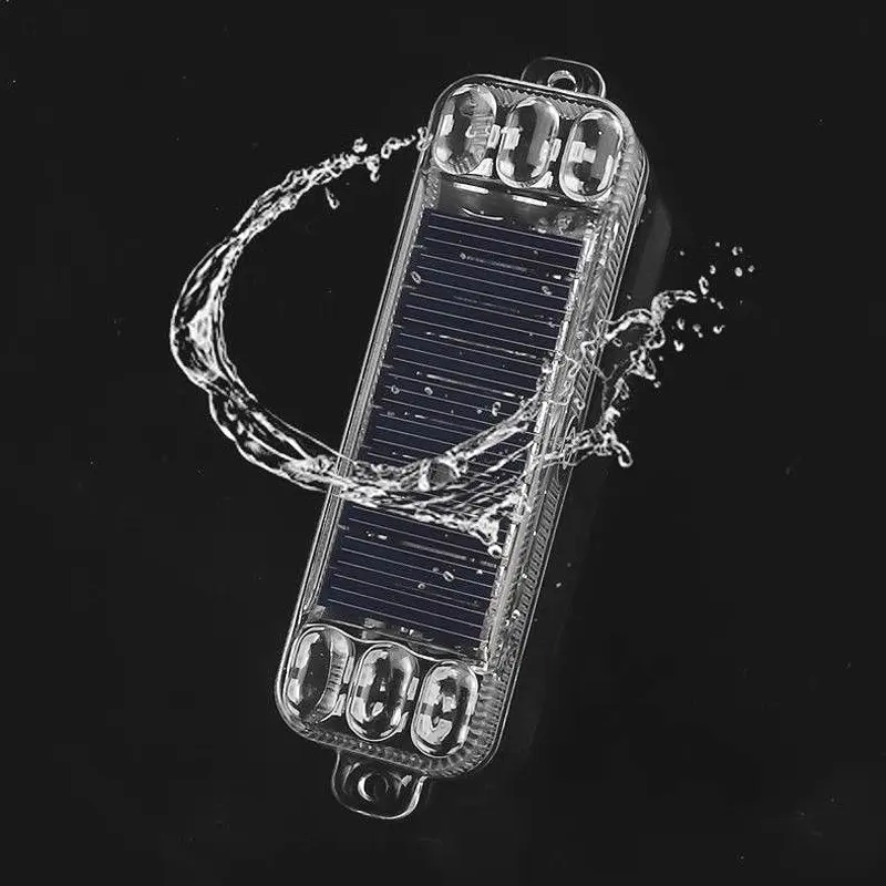Motorcycle Solar Warning Light Car Rear Collision Prevention Strobe Light Night Electric Vehicle Bicycle LED Tail Flashing Light