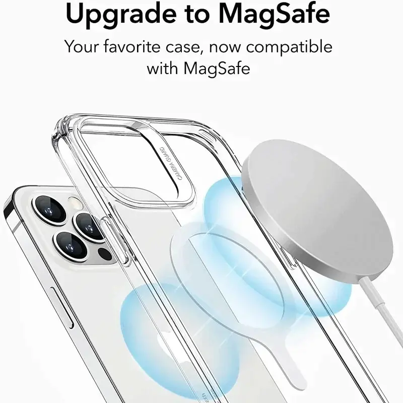 Q Styling Magnetic Metal Plate For Magnetic Car Phone Holder Metala Sticker Ring For Magsafe Wireless Charging for IPhone 15
