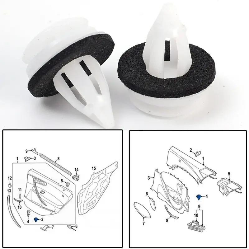 Car Fastening Door Panel Buckle Panel Card Trim Clips Fixing Rivets Auto Interior Accessories for BMW1-7 Series X1-X7 Z4 E85 E86