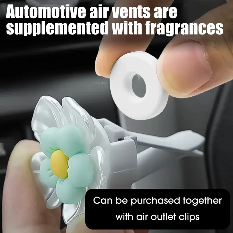 Car Air Freshener Supplement 6 Flavor Car Vent Perfume Refill Replace Aroma Cotton Pads Perfume Fragrance Interior Accessories