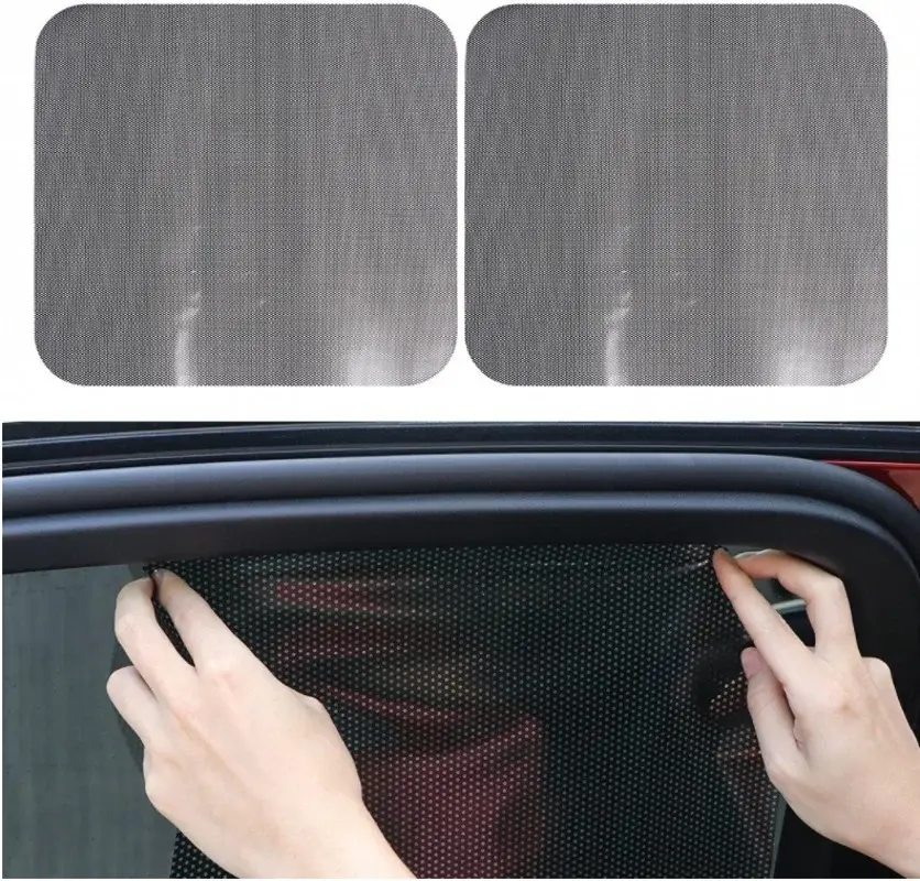 2Pcs Car Sunshade Stickers static Electrostatic Window Sun-shading Stickers Sun Block Car Rear Windows Side Blocks Cover Film