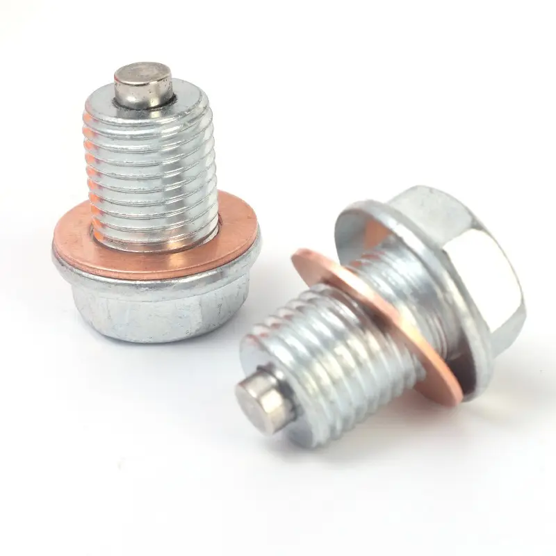 M14*1.5 Car Engine Oil Pan Oil Drain Plug Magnetic Extended Oil Drain Screw Gasket Auto Replacement Parts For Honda Volkswagen