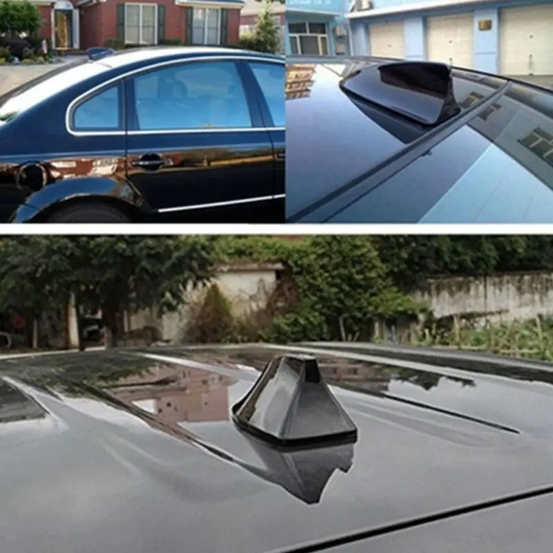 Universal FM Signal Amplifier Car Radio Aerials Roof Shark Fin Antenna Cover Sticker Decoration for All Cars Aerials Styling