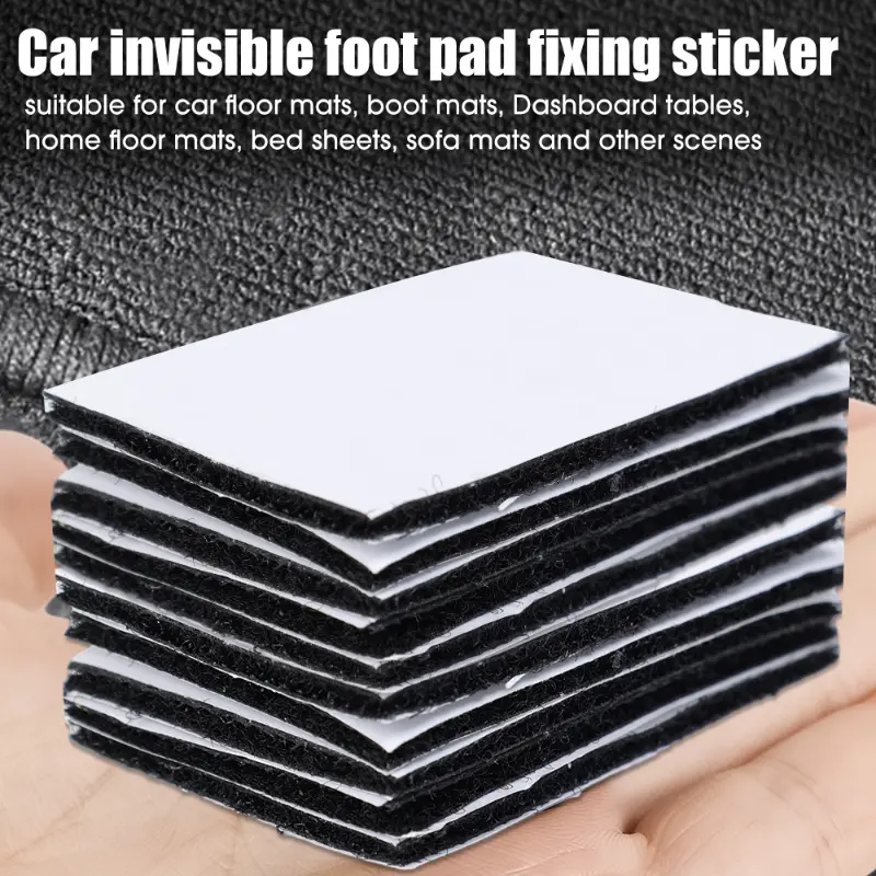 Universal Car Carpet Mat Fixing Stickers Anti-slip Fixed Tape Sticker Foot Pad Self- Adhesive Invisible Tape Auto Accessories