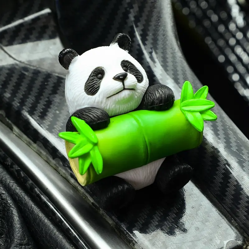 New Interesting Car Ornament Cute Little Panda Figurine Auto Centre Console Dashboard Decoration Micro Landscape DIY Accessories