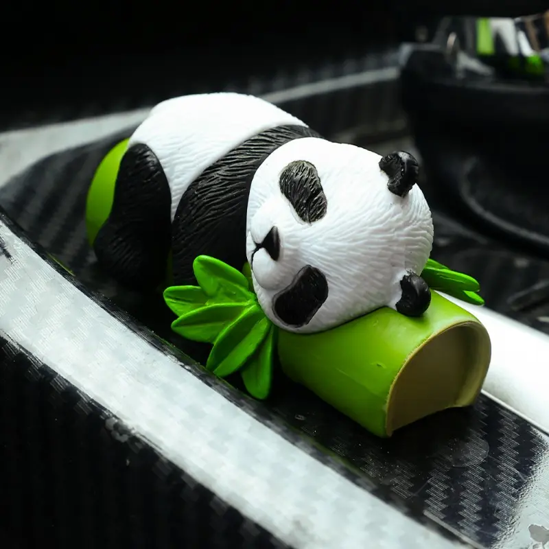 New Interesting Car Ornament Cute Little Panda Figurine Auto Centre Console Dashboard Decoration Micro Landscape DIY Accessories