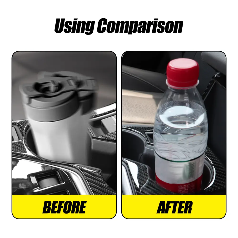 Universal Car Cup Holder Insert Limiter Self-adhesive Auto Water Cup Slot Fixing Clip Car Bottle Console Slot Slip Limiter