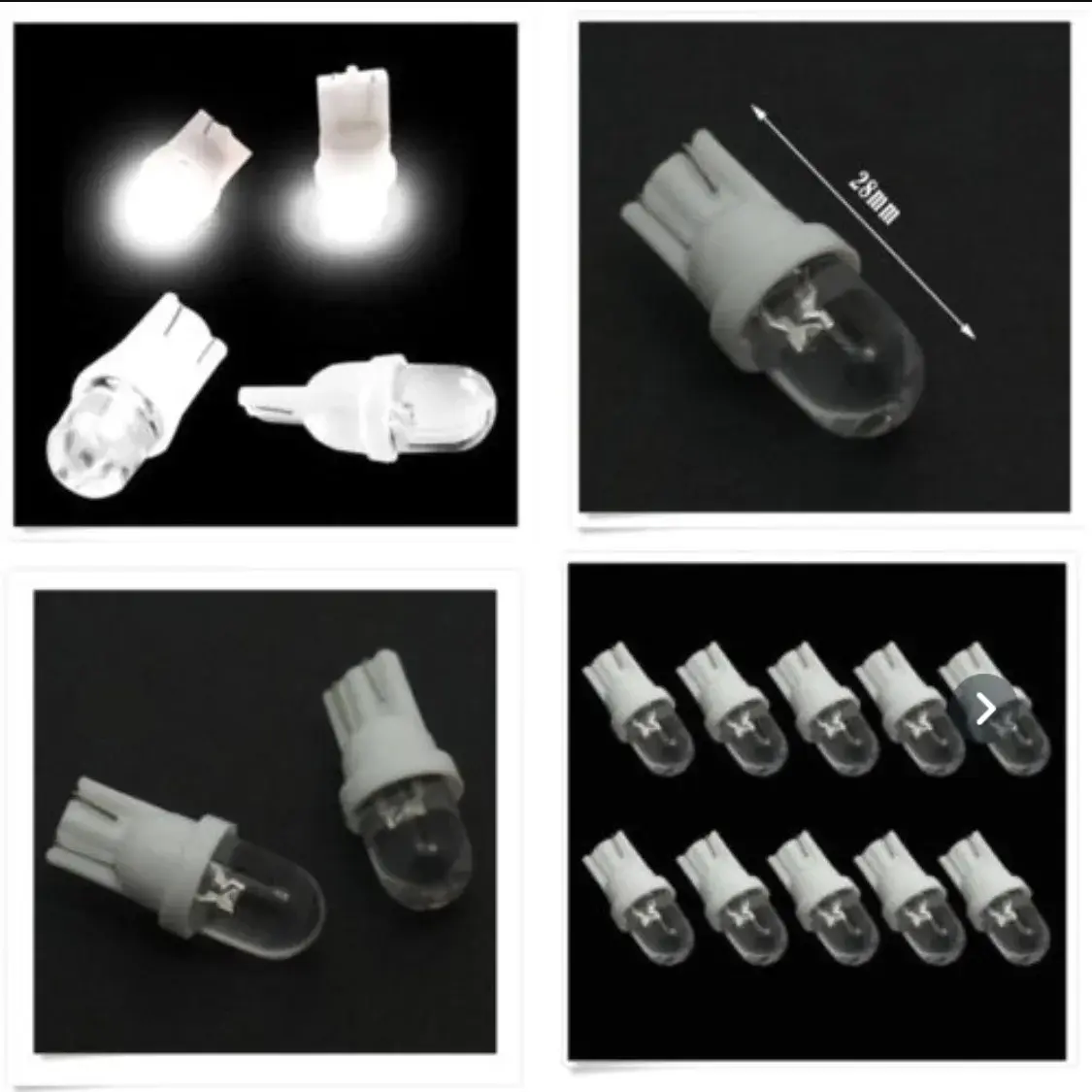 10Pcs/20Pcs T10 12V 5W 194 168 158 W5W 501 White LED Side Car Wedge Light Lamp Bulb Car Side Bulbs Canbus Error Free for Car