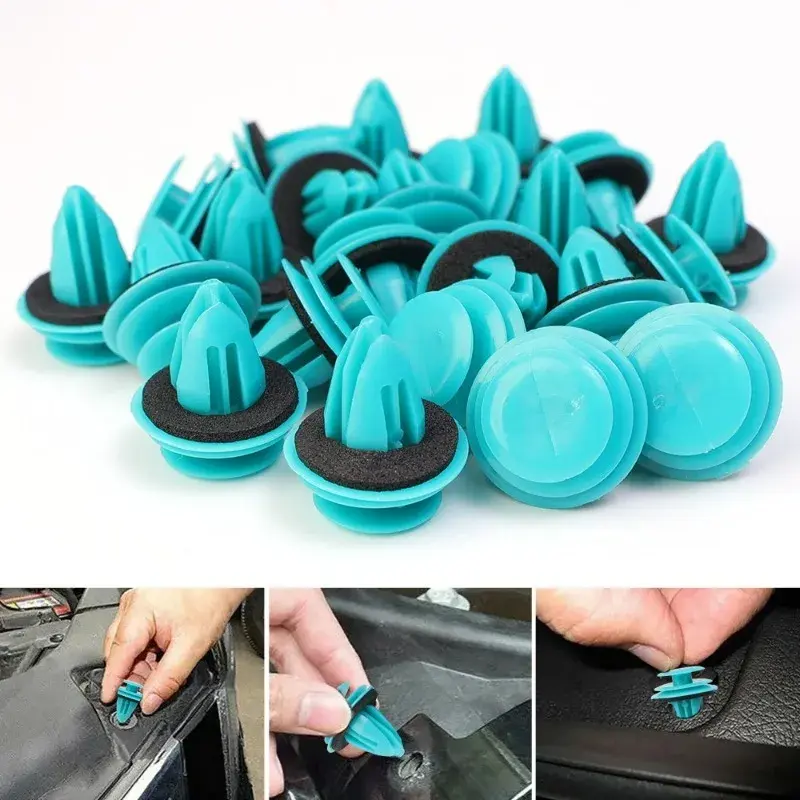Green Nylon Retaining Clip Auto Vehicle Retainer Fastener Rivet  Auto Bumper Fastener Clips Car Interior Accessories