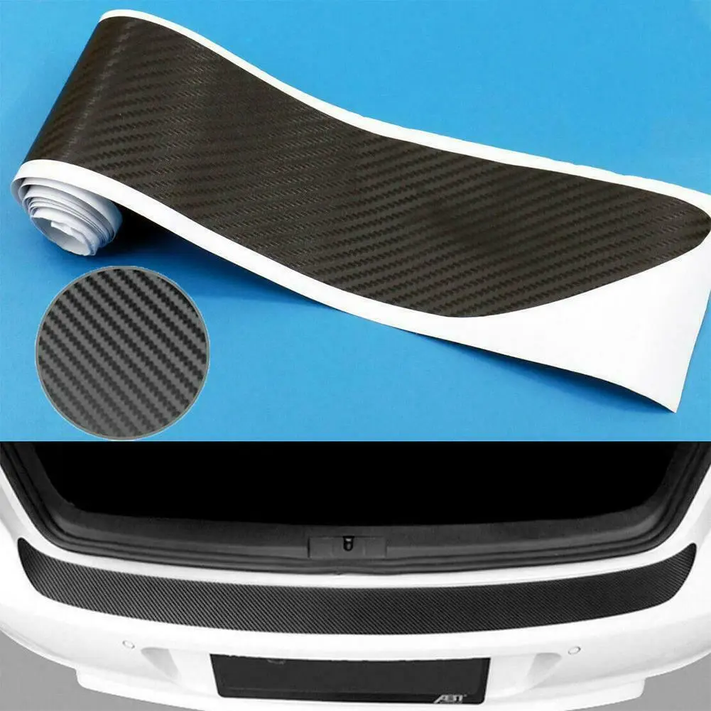 4D Carbon Fiber Stickers for Car Rear Trunk Bumper Protective Anti-Scratch Scuff Film Protectors Car Decals 90cm