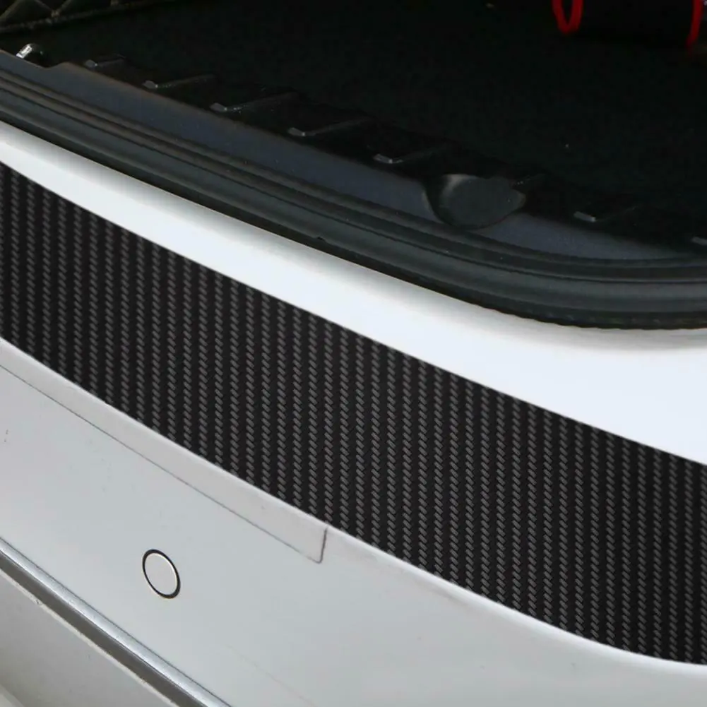 4D Carbon Fiber Stickers for Car Rear Trunk Bumper Protective Anti-Scratch Scuff Film Protectors Car Decals 90cm
