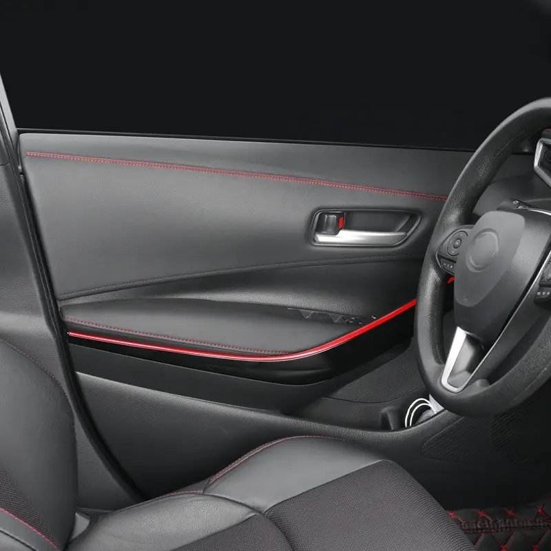Universal Decorative Car Interior DIY Strips PU Leather Woven Trim Strips Car Protection Stickers for Door Dashboard Stickers