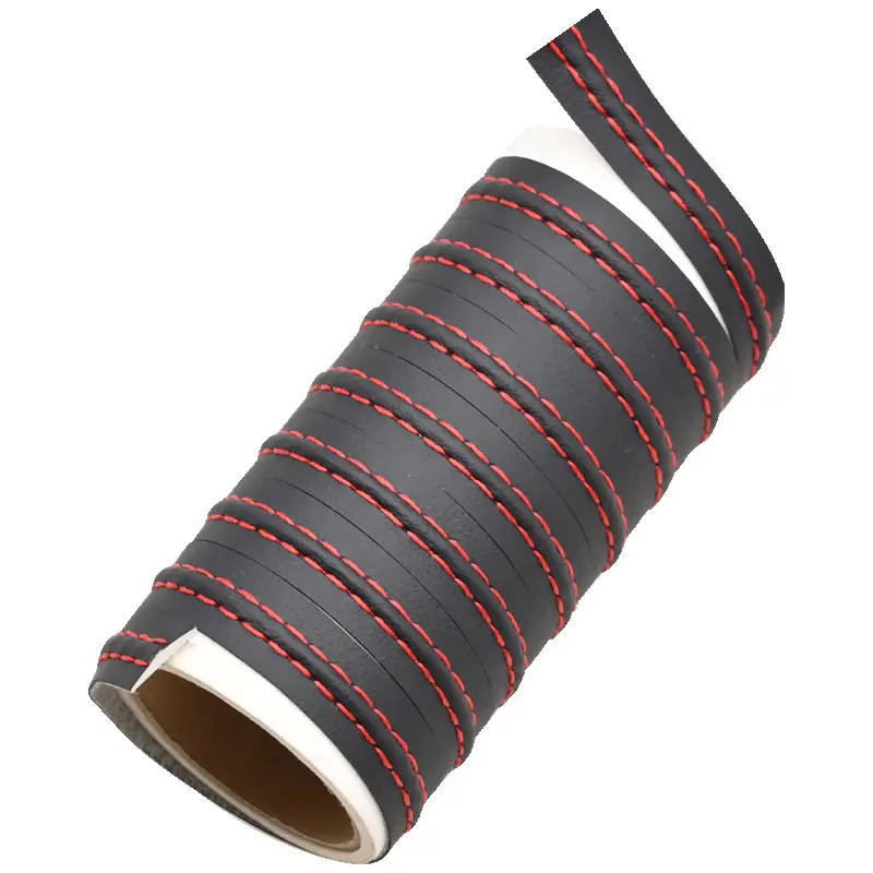 Universal Decorative Car Interior DIY Strips PU Leather Woven Trim Strips Car Protection Stickers for Door Dashboard Stickers