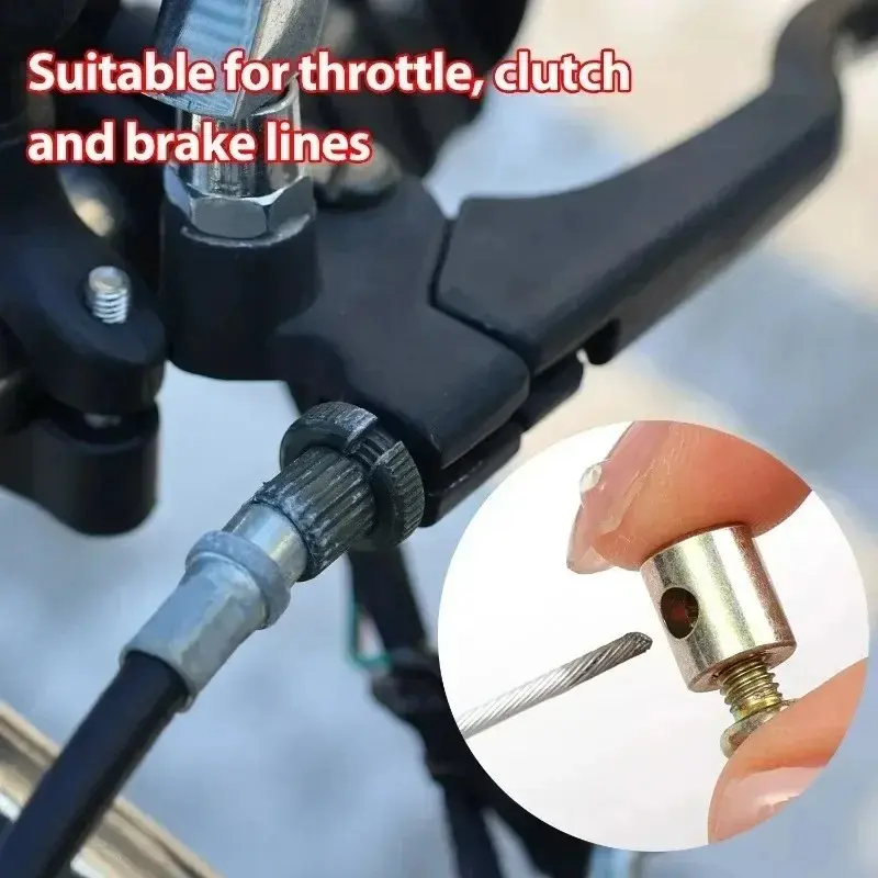10-50pcs Throttle Cable Nipple Screw Metal Stopper for Motorcycle Brake Clutch Choke Cable Repair Kart Bike Mower Parts