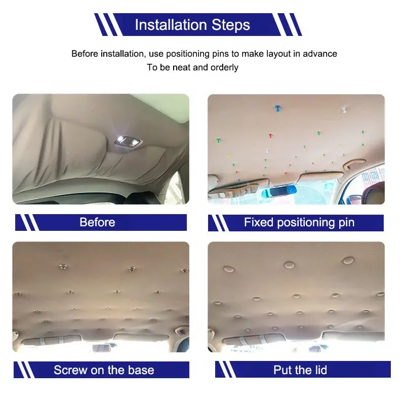 10/20pcs Car Roof Cloth Fixing Buckle Snap Rivets Retainer Automotive Interior Headliner Ceiling Cloth Screw Cap Repair Button