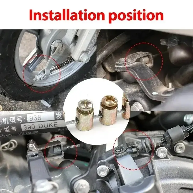 10-50pcs Throttle Cable Nipple Screw Metal Stopper for Motorcycle Brake Clutch Choke Cable Repair Kart Bike Mower Parts
