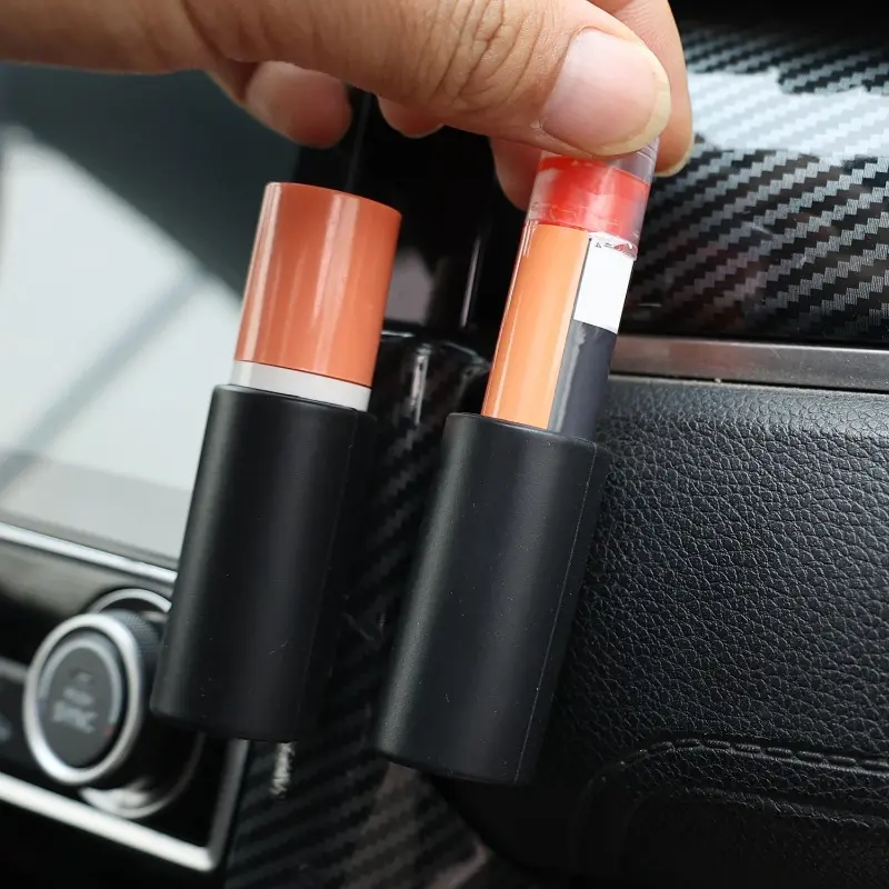 Car Lipstick Holder Portable Silicone Storage Rack Universal Black Small Items Cosmetic Fixings Automotive Interior Accessories
