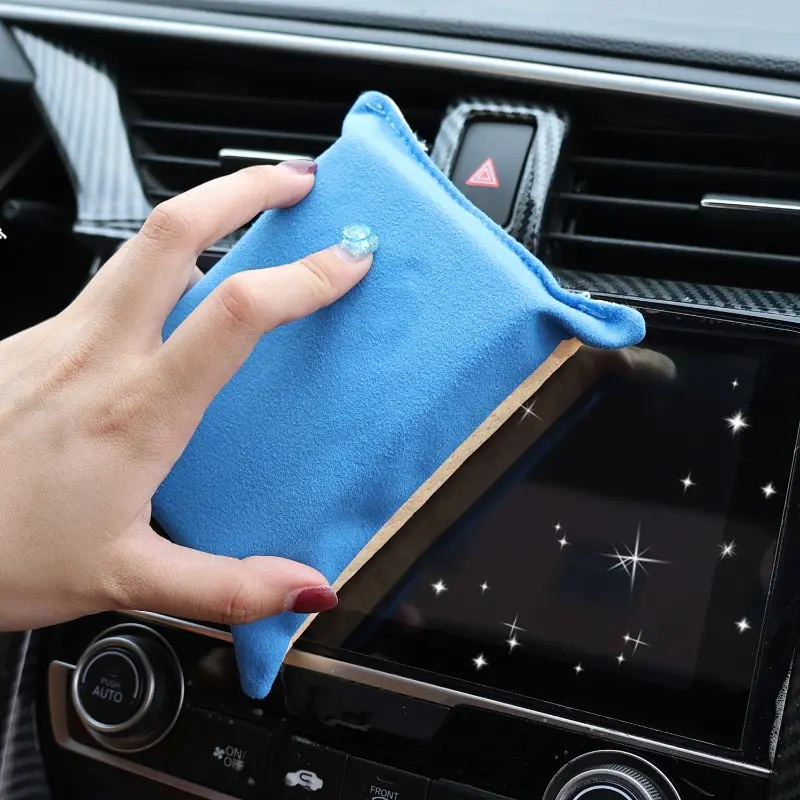 Microfiber Non-woven Double-sided Velvet Multifunctional Car Cleaning Sponge Block Defogger Car Wash Maintenance AutoAccessories