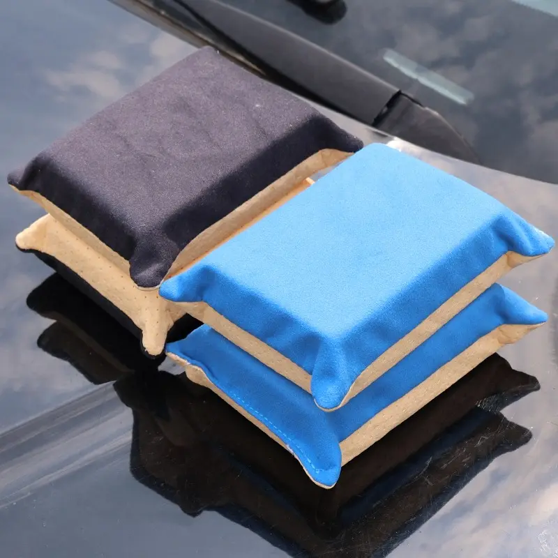 Microfiber Non-woven Double-sided Velvet Multifunctional Car Cleaning Sponge Block Defogger Car Wash Maintenance AutoAccessories