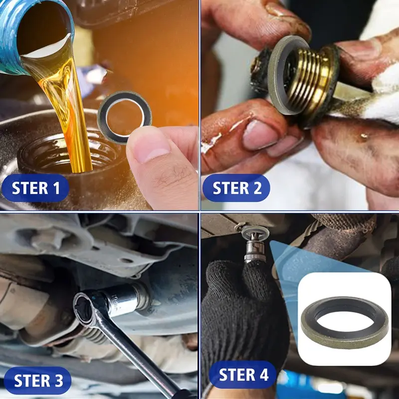 10PCS Car Drain Plug Oil Pan Gaskets Prevent Oil Leakage Durable and High Hardness Accessories SealM6/M8/M10/M12/M14/M16/M18/M20