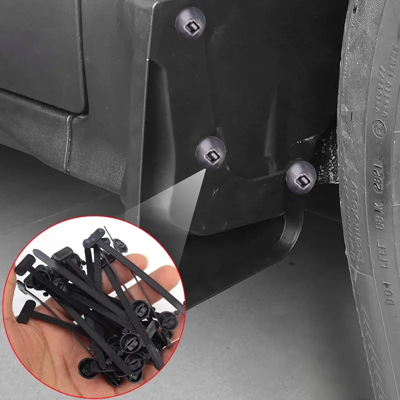 Nylon Universal Cable Tie Buckle Car Fastener Buckle Heavy Duty Self-Locking Zip Ties Holder Auto Interior Tool Accessories 1-40