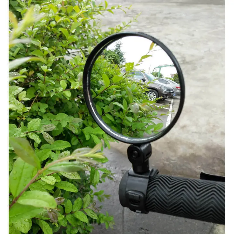 Universal Bicycle Rearview Reflector Mirror Cycling Clear Wide Handlebar Mirror for Bicycle Motorcycle 360 Rotation Adjustable