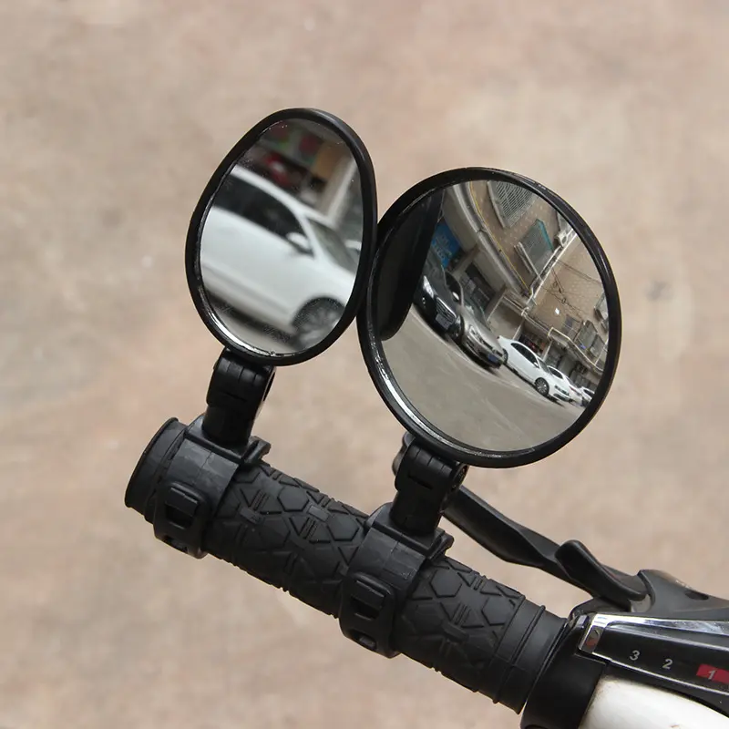 Universal Bicycle Rearview Reflector Mirror Cycling Clear Wide Handlebar Mirror for Bicycle Motorcycle 360 Rotation Adjustable