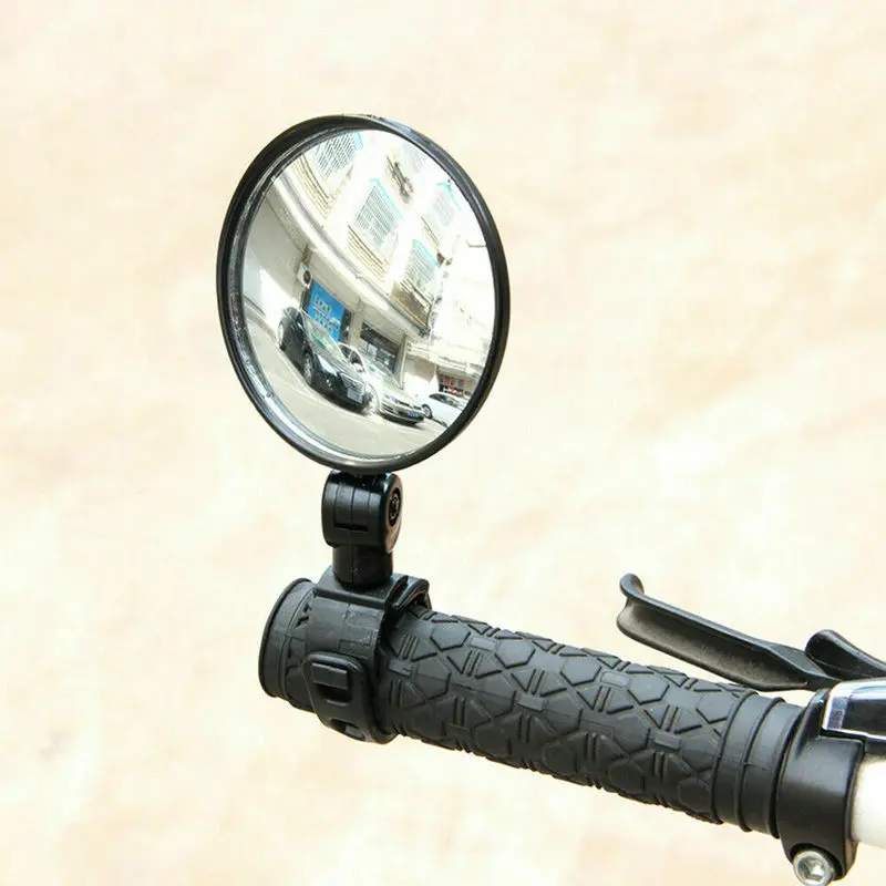 Universal Bicycle Rearview Reflector Mirror Cycling Clear Wide Handlebar Mirror for Bicycle Motorcycle 360 Rotation Adjustable