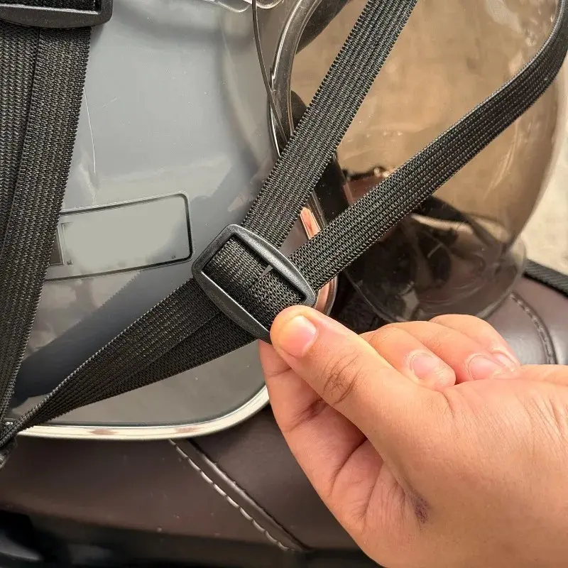 2PCS Motorcycle Adjustable Helmet Luggage Strap with Elastic Band and Hooks Multi-functional Luggage Rubber Band Straps