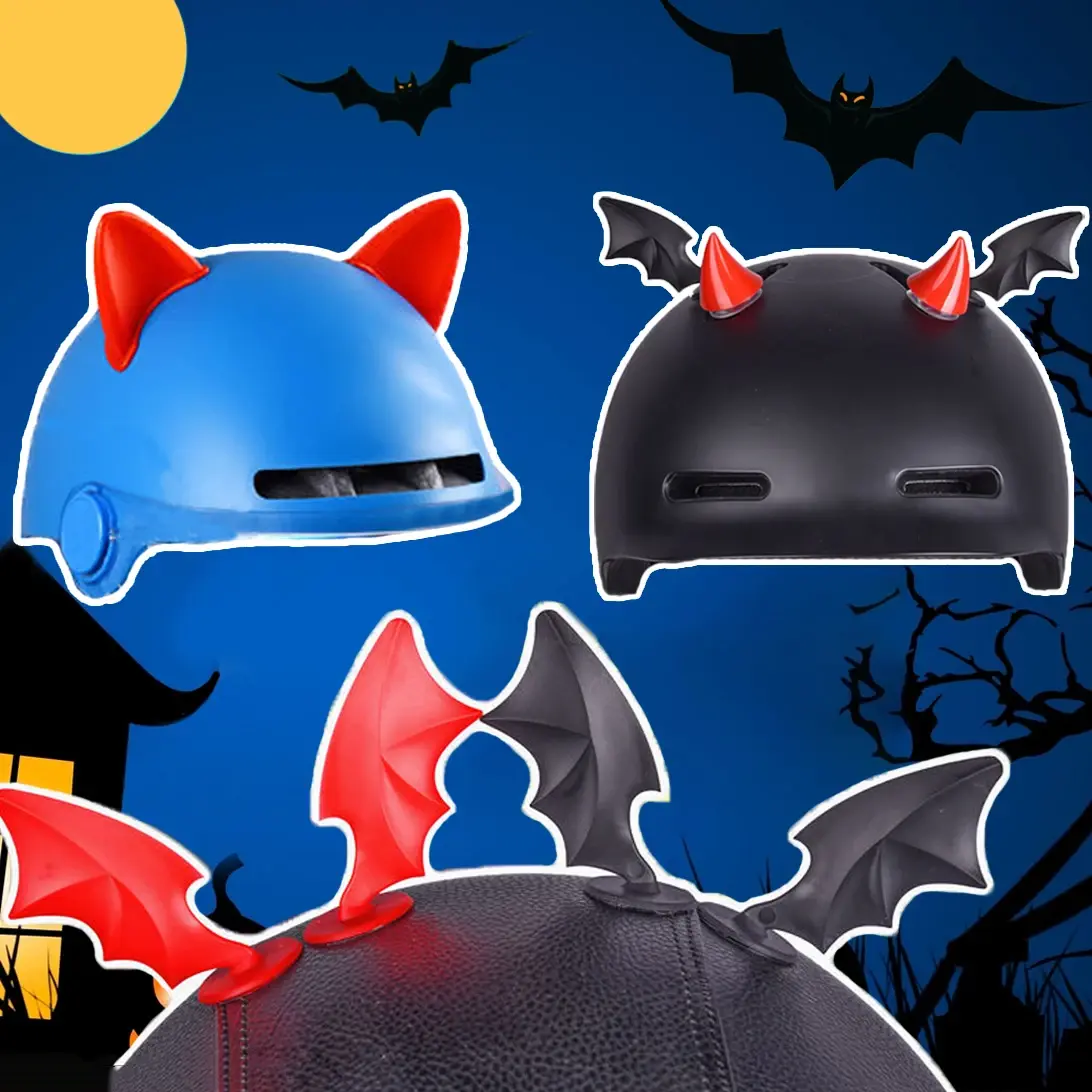 Helmet Devil Horns Stikcer Motorcycle Electric Car Helmets Decoration Headwear Helmet Stickers Cosplay Auto Styling Halloween