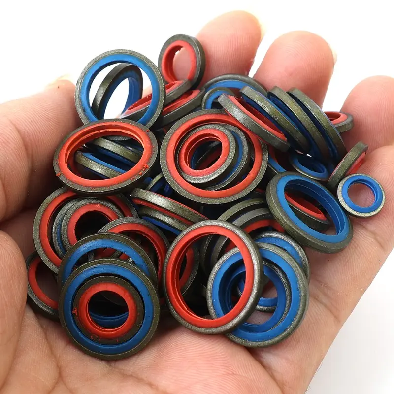 Car Engine Oil Pan Drain Gaskets Kit M6 M8 M10 M12 M14 M16 Auto Oil Drain Plug Gasket Rubber Metal Seal Ring Cars Accessories