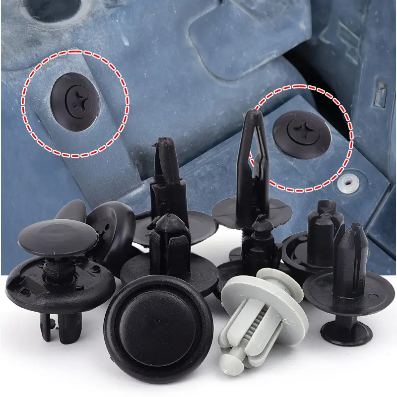 Universal Car Fixing Clips Auto Door Decor Panel Mudguard Bumper Bonnet Fasteners Push Down Type Rivet Fixer Cars Accessories