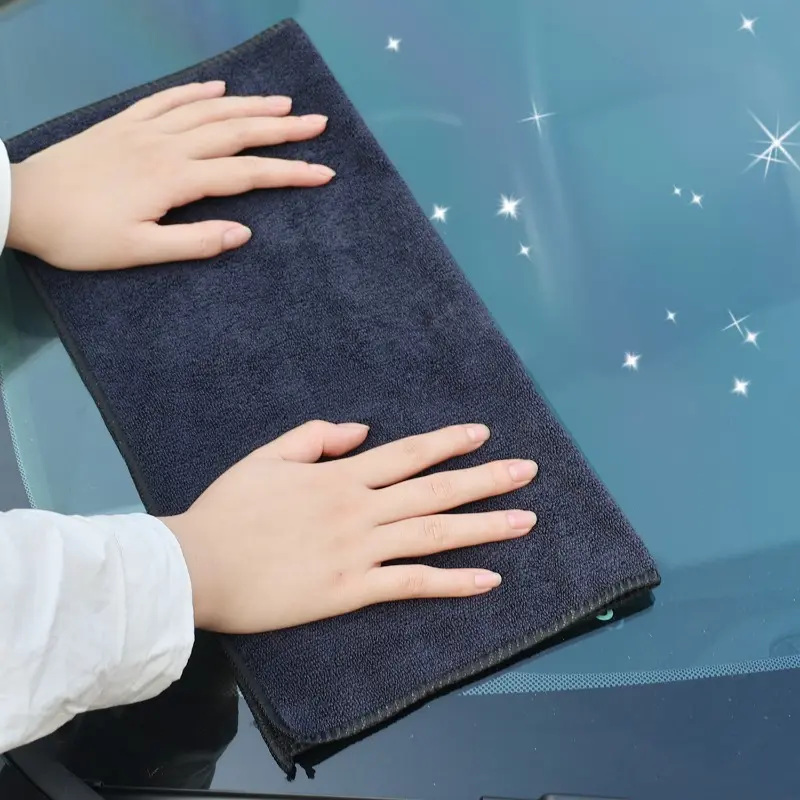 1/3/5PCS Car Cleaning Wipes Microfiber Black Cars Wiping Cloth Thickened Absorbent Towel Suitable for Auto Home and Kitchen