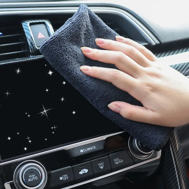 1/3/5PCS Car Cleaning Wipes Microfiber Black Cars Wiping Cloth Thickened Absorbent Towel Suitable for Auto Home and Kitchen