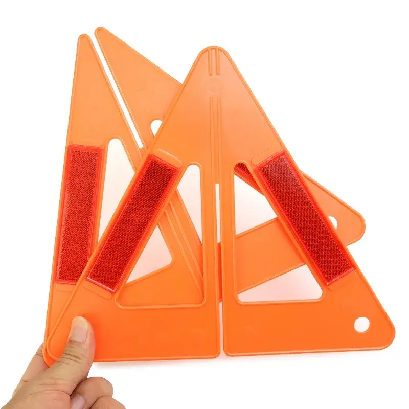Foldable Car Reflective Triangle Warning Sign Portable PVC Highly Reflective Traffic Warning Signs Auto Emergency Accessories