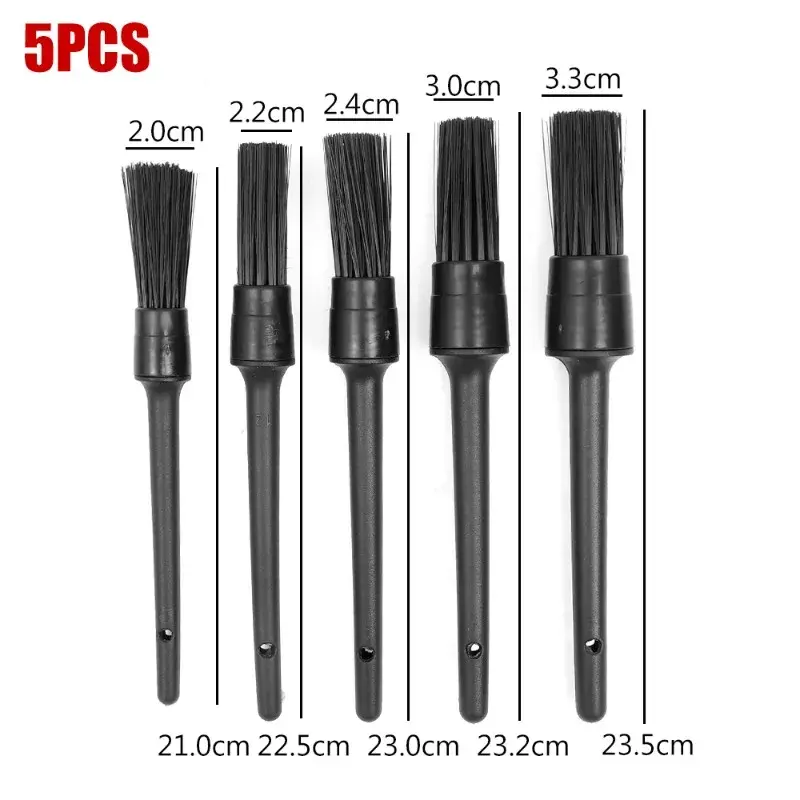 5pcs Detailing Brush Set Car Brushes Car Detailing Brush For Auto Cleaning Dashboard Air Outlet Wheel Wash Maintenance Tool