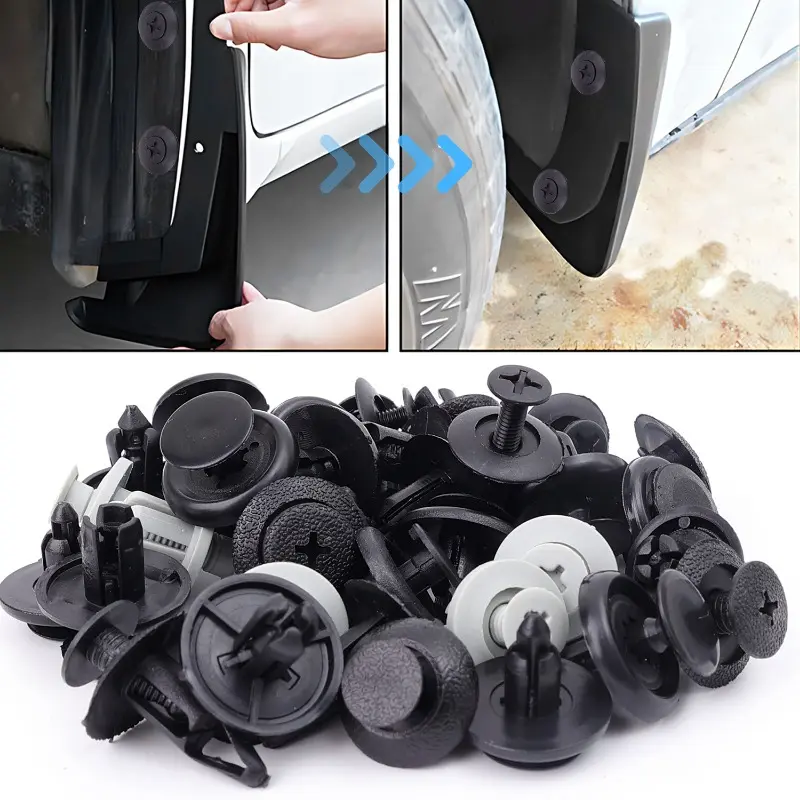 Universal Car Fixing Clips Auto Door Decor Panel Mudguard Bumper Bonnet Fasteners Push Down Type Rivet Fixer Cars Accessories