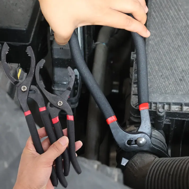 Car Adjustable 10/12 Inch Oil Filter Pliers Clamp Type Wrench for Engine Filters Auto Vehicle Maintainance Repairing Hand Tool