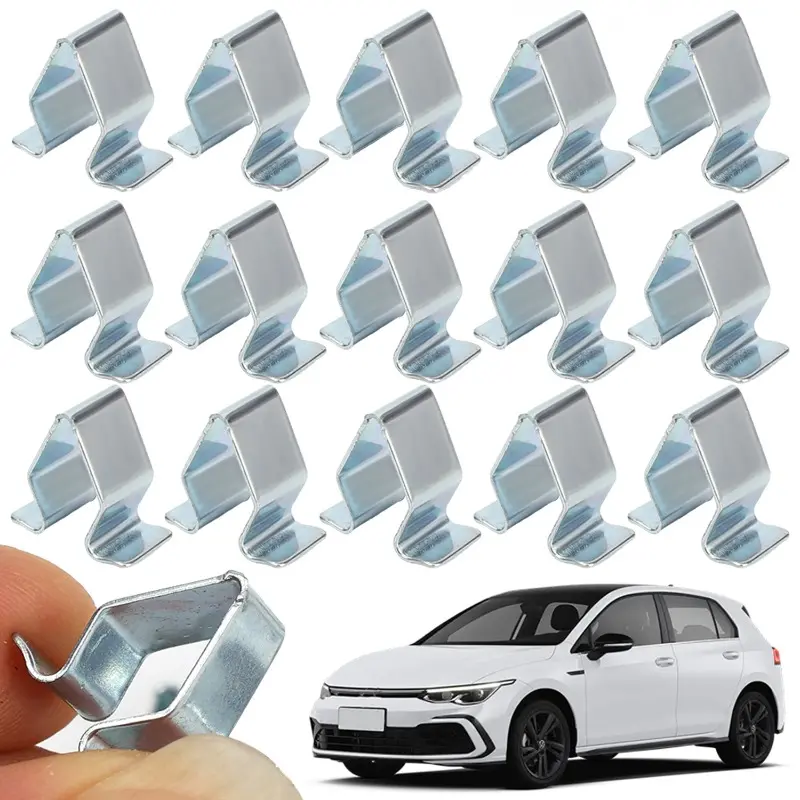 10/20/50PCS Car Door Strip Lining Metal Snaps V-shape Stainless Steel Clips Auto Boot Tailgate Fastener for Volkswagen Models